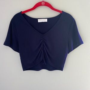 Navy blue crop top
